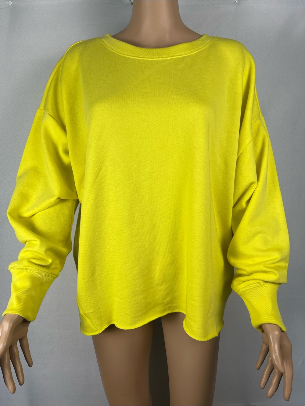 New GAP Women's Neon Yellow Crewneck Top